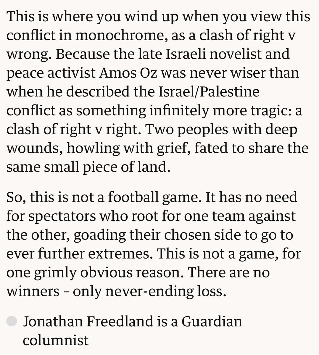 Johnathan Freedland as effective and powerful as ever.