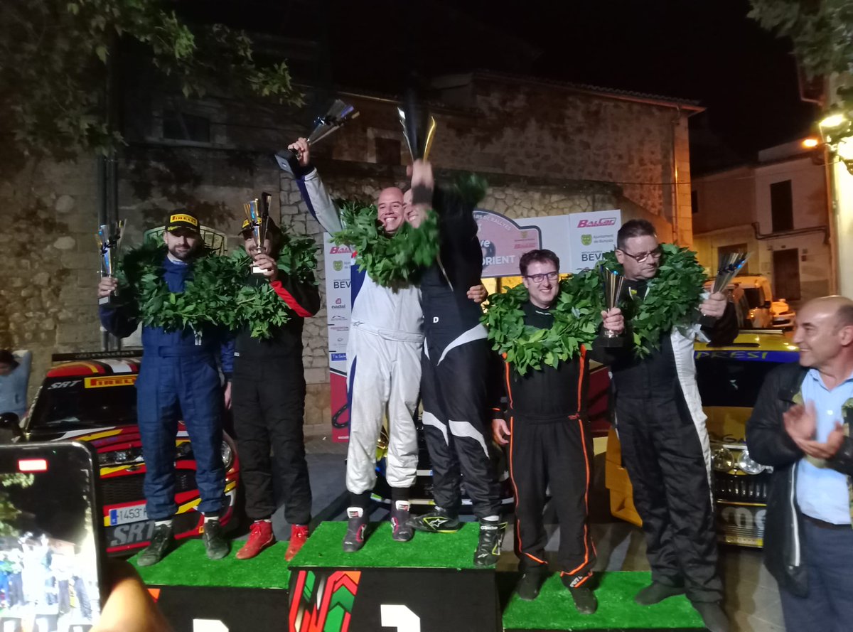 III Rally Bunyola-Orient.  Podio Velocidad 
1* David Garcia-Rudy Hensen 
2* Alberto Frau-Esteve Valls 
3* Sebastiá Galmes-Miquel Perello 
Enhorabuena!!!!!
