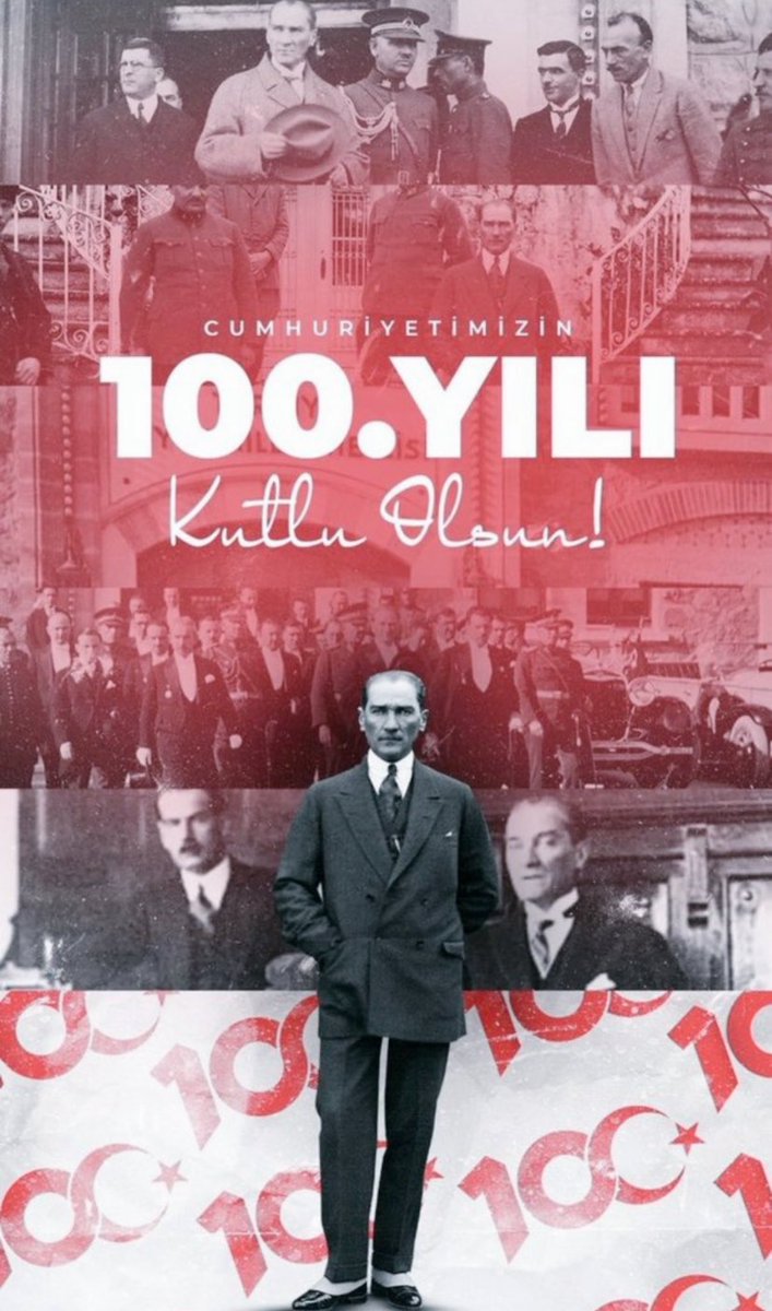 Liderimiz, önderimiz Mustafa Kemal Atatürk’ümüzün mirası Cumhuriyetimiz sonsuz, 100. Yılımız kutlu olsun. Nice 100 yıllara…
💯🇹🇷💯
#100YAŞINDA