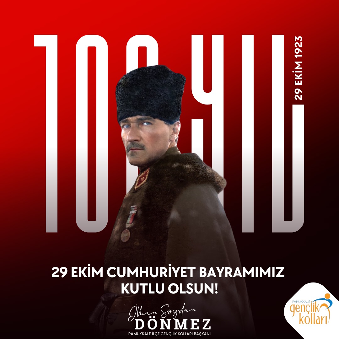 Köklü Türk Devletlerimizin devamı olan bu asırlık çınar ilelebet payidar kalsın, Cumhuriyetimizin 100. Yılı kutlu olsun. 

Cumhuriyetimizin 100. yılından aldığımız güçle tam bağımsız Türkiye’nin inşaası için var gücümüzle çalışmaya devam edeceğiz.
•
<a href="/ilhandonmez_/">İlhan Soydan Dönmez 🇹🇷</a> 

#100yaşında
