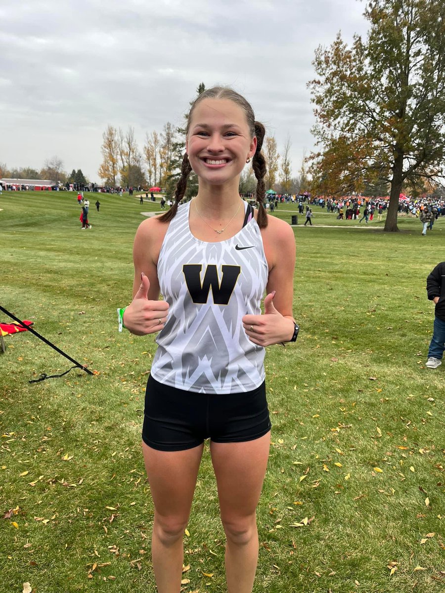 WintersetXC's tweet photo. ‼️ Morgan Sutton SHATTERS the school record finishing her senior campaign in 24th overall running 19:42, which is a 29 second PR! After coming off an injury in track, she was patient and stayed the course with her best performance at the end. https://t.co/pa47CKgI8i