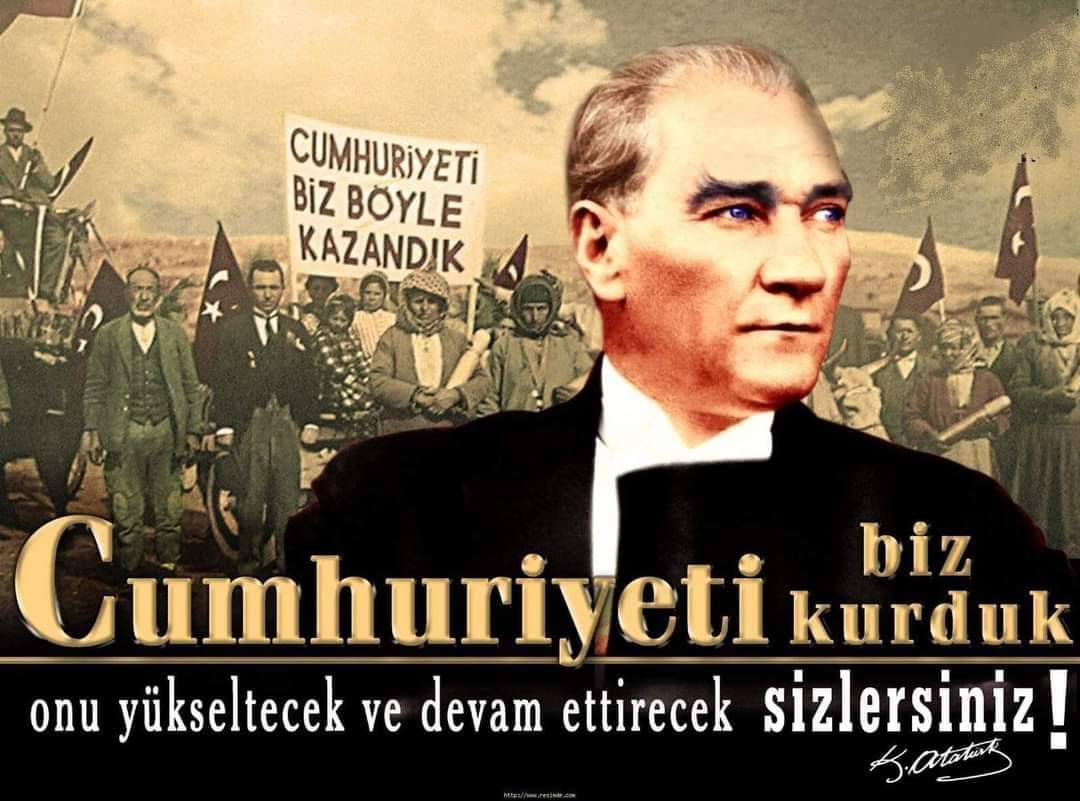 29 Ekim, bağımsız yaşamanın tarihidir.
 Bir halkın silkelenip ayağa kalkışıdır.
 29 Ekim yarınımızdır! 
 29 Ekim Atatürk'tür!
Cumhuriyet Bayramımız  kutlu olsun...
