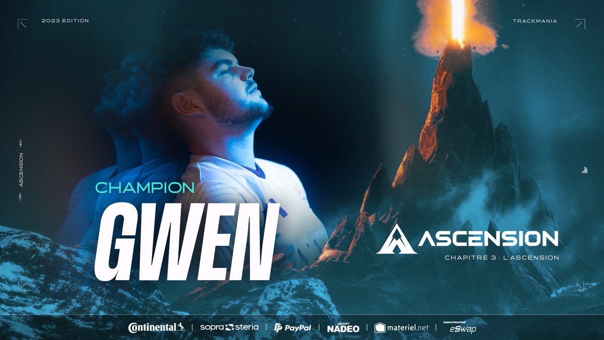Mesdames et messieurs : <a href="/gwentm4/">Gwen</a>, le premier champion de l'#AscensionTN 🏔️

Un énorme GG à lui 👑

Il remporte donc la coupe et la somme de 62 720€ !