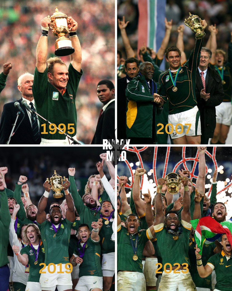 SPRINGOKS ARE FOUR TIME CHAMPIONS!!! 

THE FIRST TO DO IT!!

#RWCFinal #NZLvRSA #RWC2023