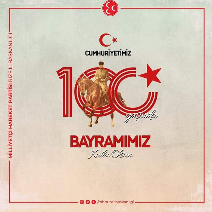 Cumhuriyetimizin 100. yılı kutlu olsun.. 🇹🇷