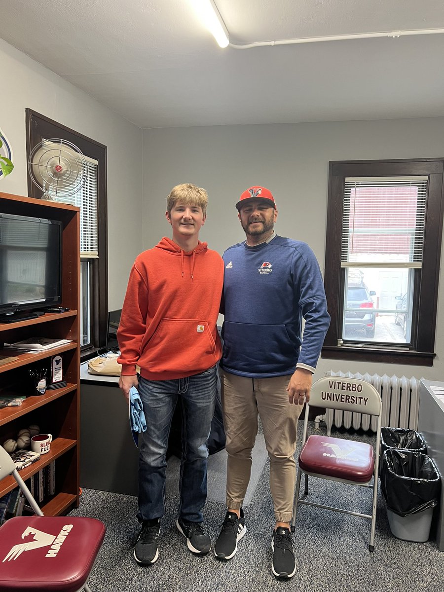 Jaden VanderWiere (@jvanderwiere) on Twitter photo After a great visit I’m excited to receive my first offer from <a href="/VHawkBaseball/">Viterbo Baseball</a>.
Huge thanks to <a href="/BradyBanse/">Brady Banse</a> and the admissions team for having me out today. After a great visit I’m excited to receive my first offer from <a href="/VHawkBaseball/">Viterbo Baseball</a>.
Huge thanks to <a href="/BradyBanse/">Brady Banse</a> and the admissions team for having me out today.