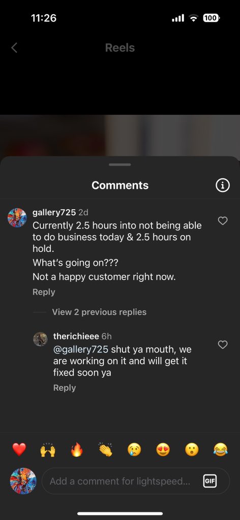 Gallery725's tweet photo. @LightspeedHQ 
Might want to check on ya boy… https://t.co/GaN3ILx7WI