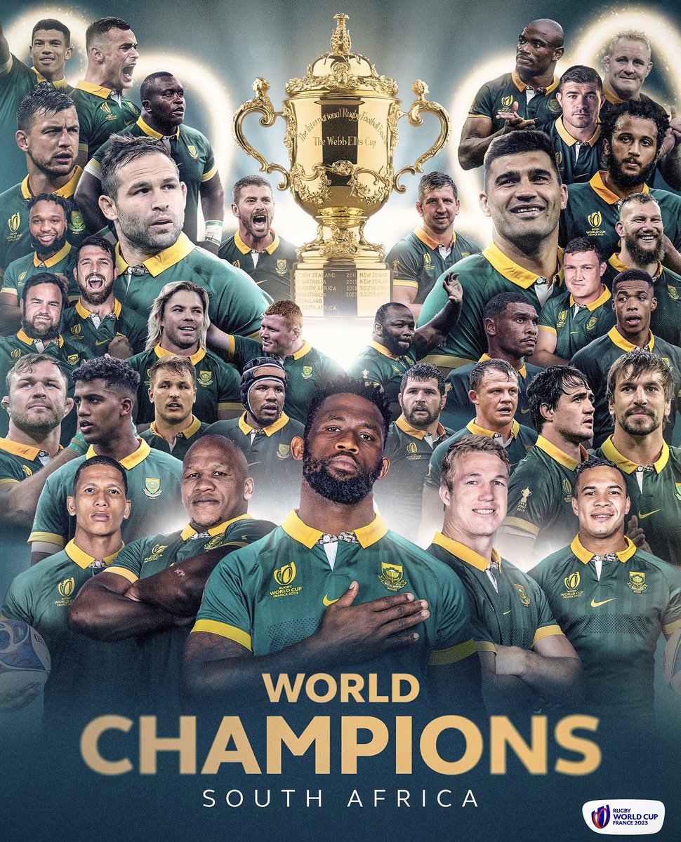 benjamindube's tweet photo. What a Joy this brings…South Africa 🇿🇦 World Champions 👏🏽👏🏽👏🏽 https://t.co/xTuZaD7QmC