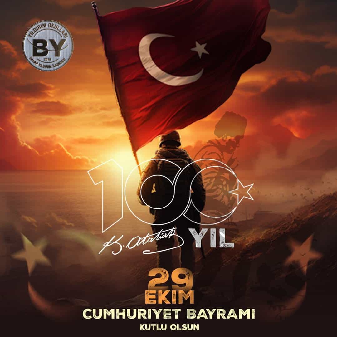 Bize aziz bir vatan, güçlü ve kutlu bir devlet, Türk Milletinin şanlı tarihine yaraşır bir Cumhuriyet bırakan Gazi Mustafa Kemal Atatürk ve silah arkadaşlarına, tüm şehit ve gazilerimize rahmet, minnet, şükran ve dua ile #29Ekim Cumhuriyet Bayramımız kutlu olsun. #100yaşında