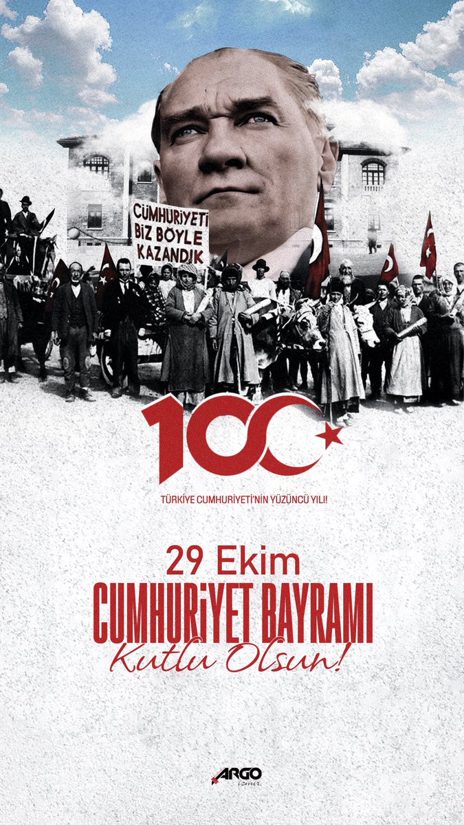 🇹🇷🇹🇷🇹🇷Cumhuriyetimiz 100 Yaşında! 🇹🇷🇹🇷🇹🇷

“Benim naçiz vücudum elbet bir gün toprak olacaktır, ancak Türkiye Cumhuriyeti ilelebet payidar kalacaktır."

#Cumhuriyetimiz100Yaşında