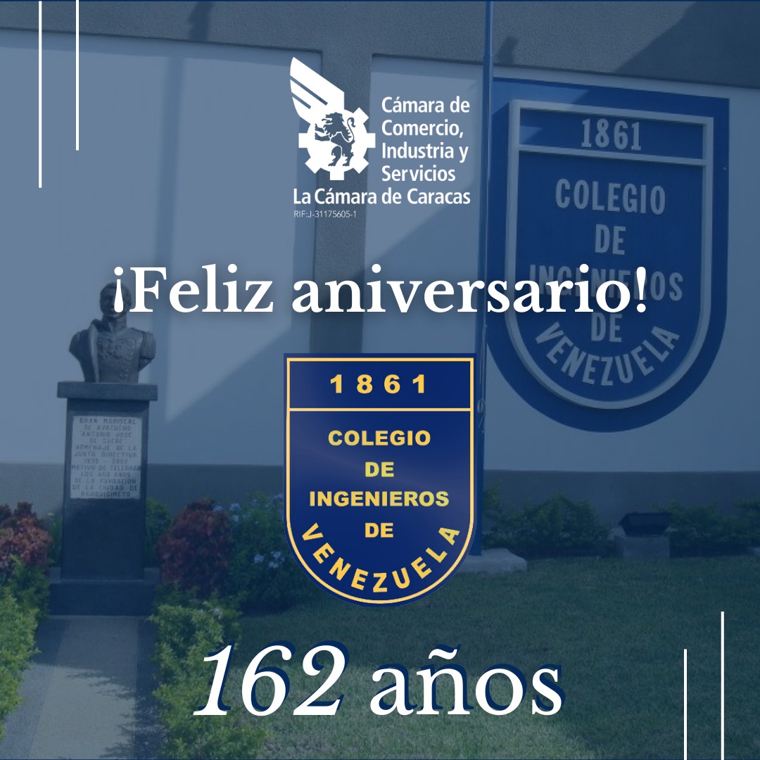 Celebramos la fundación del #ColegioDeIngenieros. 🎉

A lo largo de los años, esta institución ha sido un faro de excelencia, formando #Ingenieros.

Rendimos homenaje a la dedicación y el esfuerzo de todos los que han formado parte de esta noble institución.

#CámaraDeCaracas