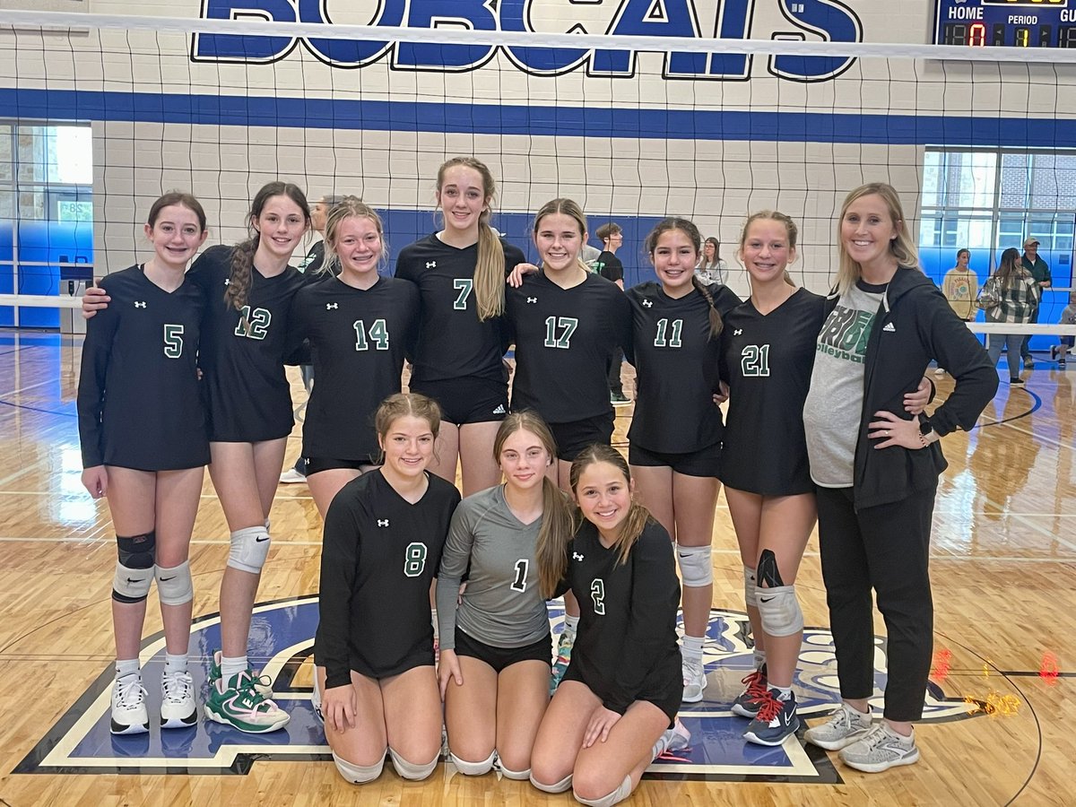 girls_coleman's tweet photo. Lady Chiefs 8th grade A volleyball team are District Champs! 💚🏐🥳 
Way to go, girls!!! #back2backyears @waxahachievb https://t.co/lYJF7XaVTP