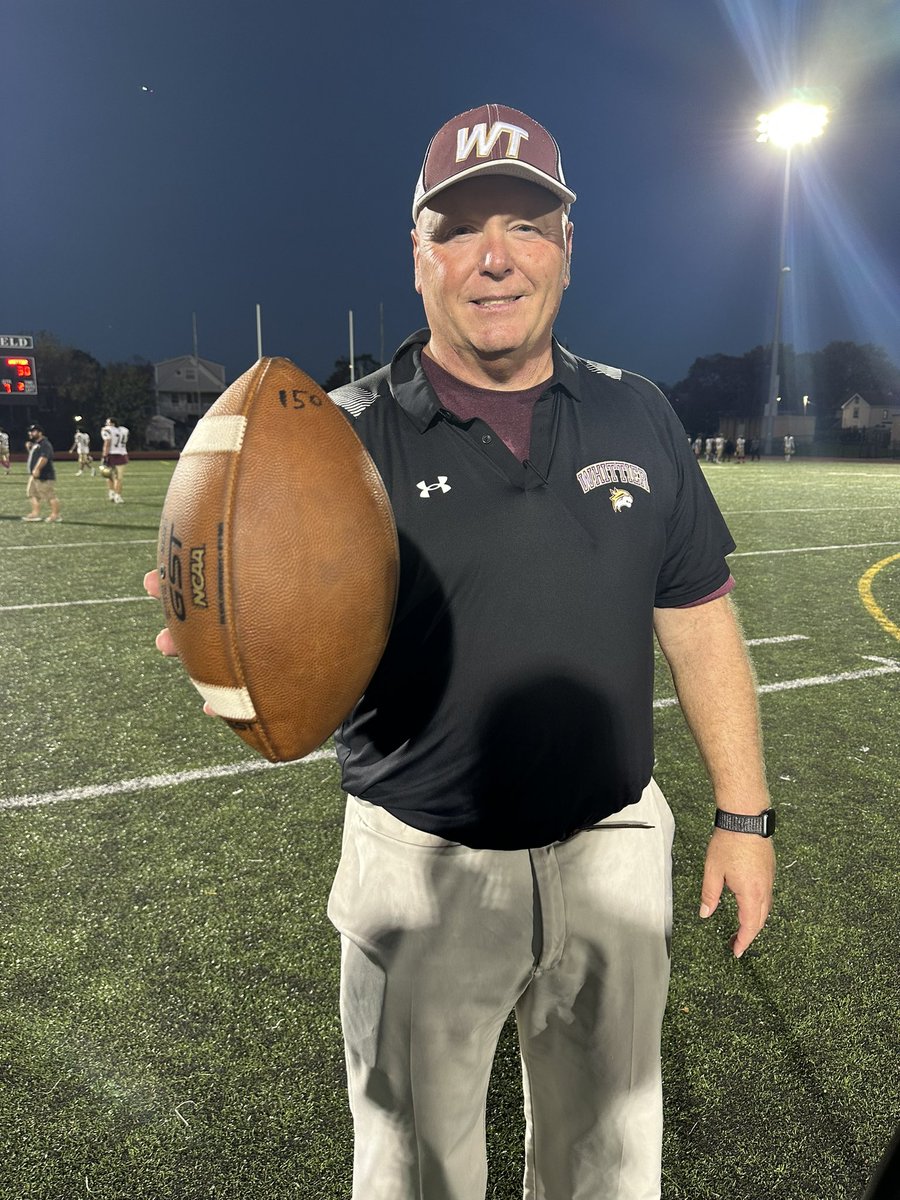 mukala_K's tweet photo. 150th victory for @Whittiersports head football coach, Kevin Bradley. 

.@BostonHeraldHS https://t.co/kGQrpzKWUz