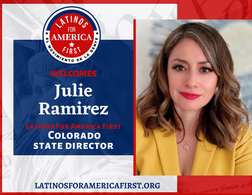 Julie Ramirez, Our new  State Director for Colorado! Welcome to the Latinos for America First Family!

#latinosforamericafirst
#faithfamilyfreedom
#Hispanicconservatives
#Latinoconservatives
#Rightsandfreedoms
@biancafortexas