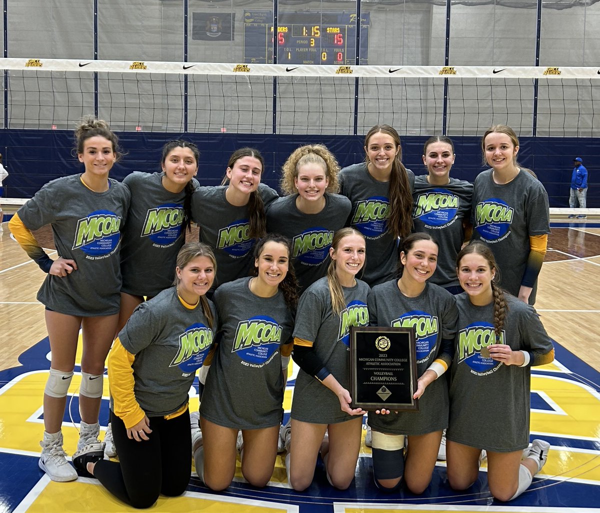 mccaa1926's tweet image. Your 2023 MCCAA Volleyball Champions 👏🏐👏@GRCCAthletics @grccvb 

The Raiders defeated Lansing CC 25-20, 25-17, 25-15 in a battle of nationally-ranked programs.

Congratulations to Coach Chip Will and the team&apos;s success that includes a 23-3 record.
