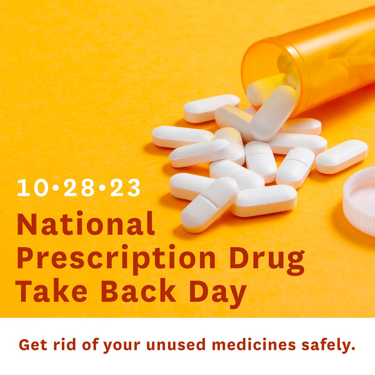 Unused prescription medicines can find their way into the wrong hands, with tragic outcomes. National Prescription Drug Take Back Day on Oct. 28 is a chance to clean out your medicine cabinet and dispose of unused prescription medicines safely and anonymously.