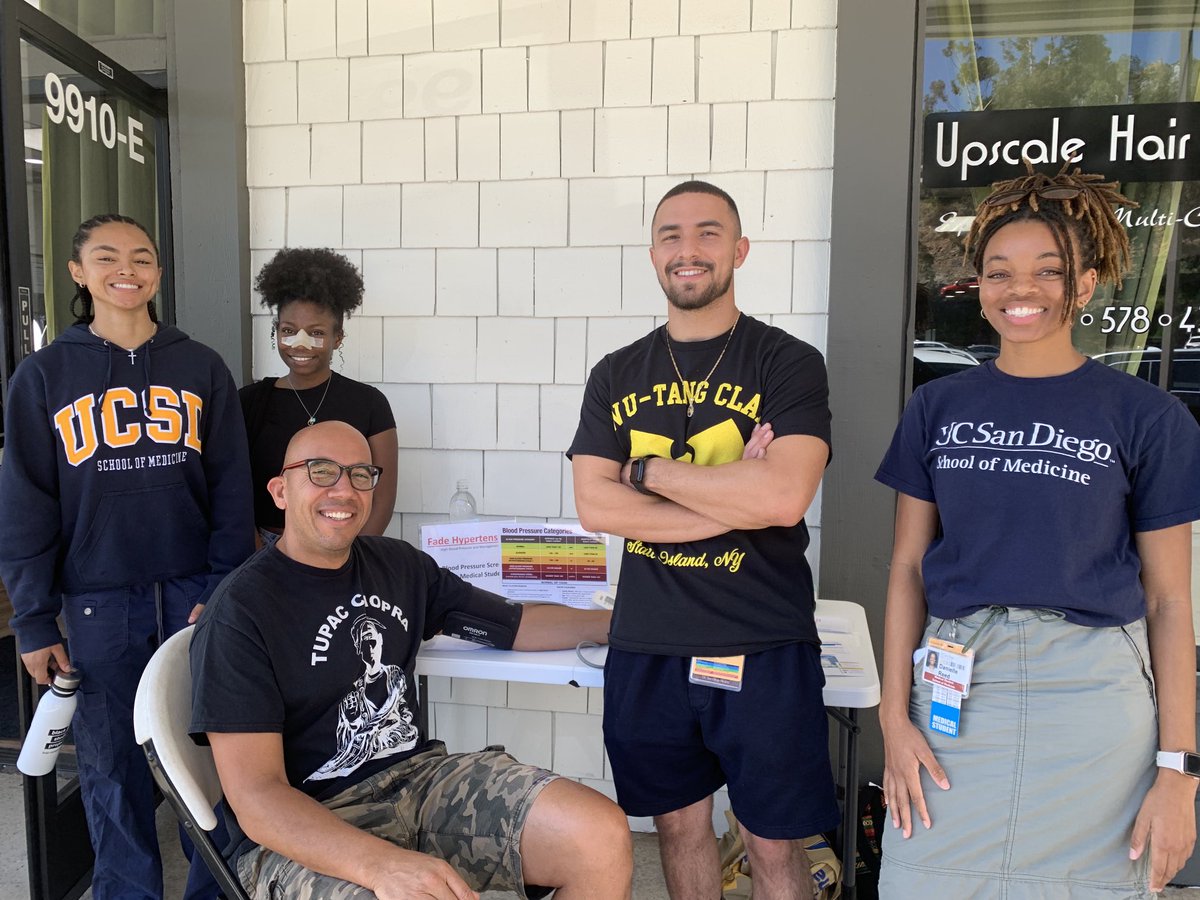 Fade Hypertension elective at the Ritual Experience w ⁦<a href="/UCSDMedSchool/">UC San Diego School of Medicine</a>⁩ MS1s Shaddy Zbib + Danielle Reed and ⁦<a href="/UCSanDiego/">UC San Diego</a>⁩ premed undergrads Amira Marshall + Paris Hoyte