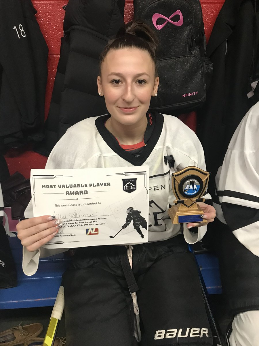 AAA_TriPen's tweet photo. Player of the Game tonight, Allie Akerman!  Chloe Pitts is Simply the Best! https://t.co/foCixlxOss