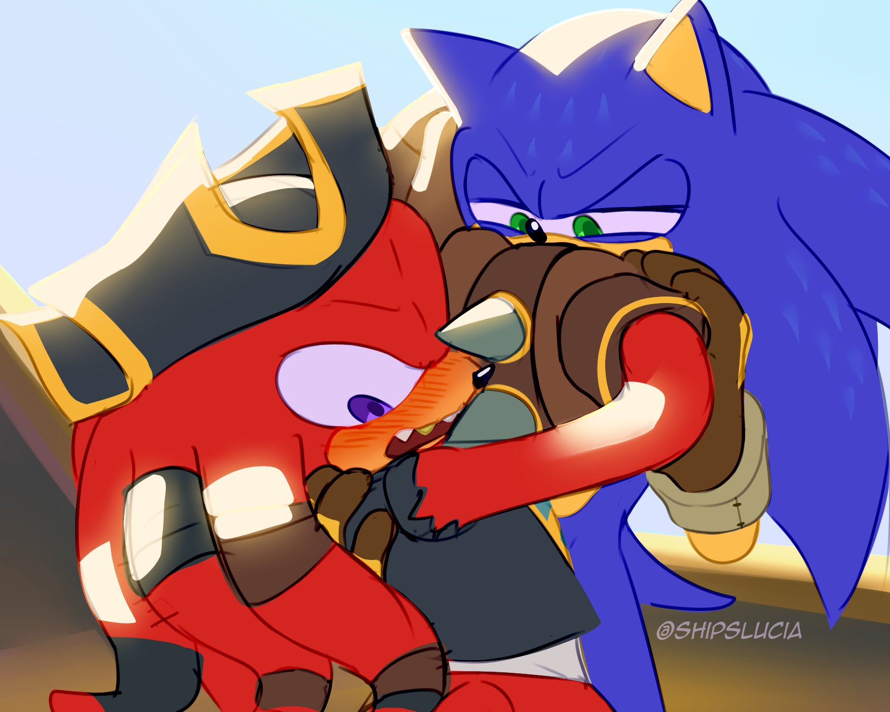 Lucía Ship Art!🇦🇷 on X: Headcannon: Sonic likes tough guys