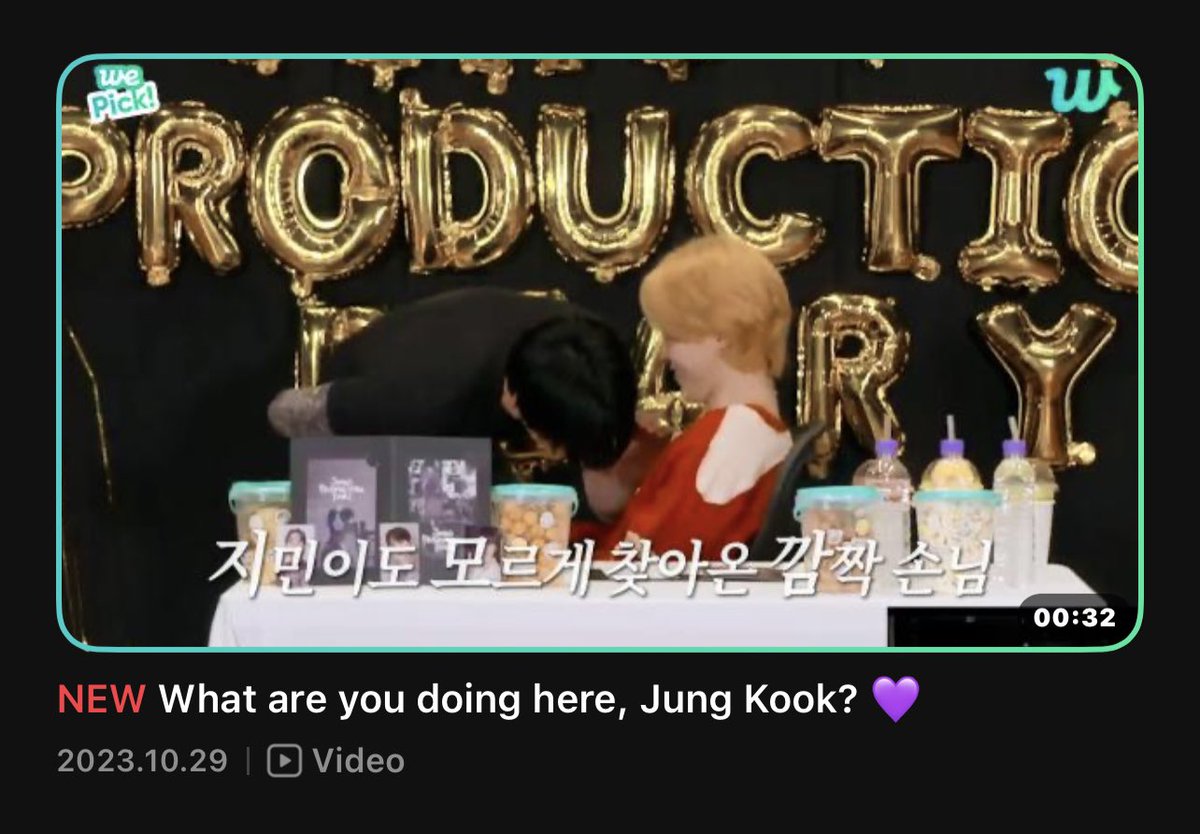 the weverse #wepick moment from jimin's production diary that staff chose 💀 'WHAT ARE YOU DOING THERE,JUNGKOOK?' and the screencap lmao