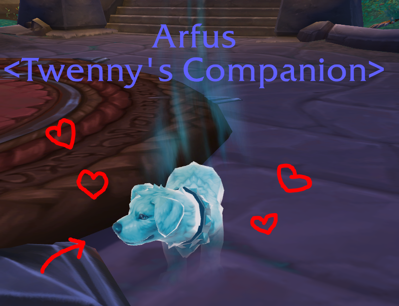 twennybunny's tweet photo. LOOK AT MY SON #arfus 
HE IS A GOOD BOY 🐶🦴💕 #worldofwarcraft https://t.co/zjRHz8NkKR