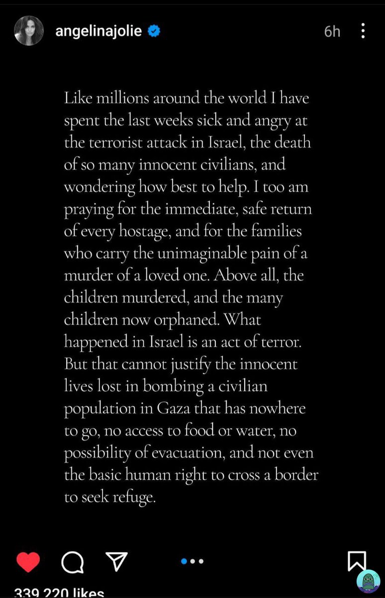 tanyarl

guysss Angelina Jolie support  🇵🇸
🥺🥺🥺🥺🥺🥺🥺🥺💚💚❤️❤️