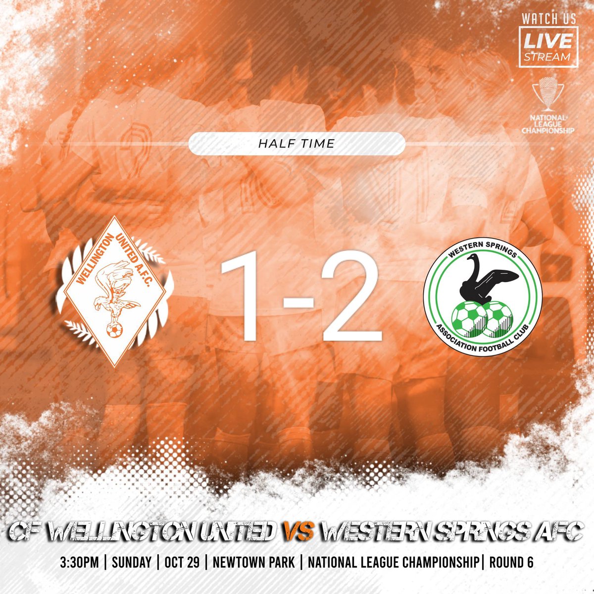 Half Time | 🔶🔷

@_capfootball 
@newzealandfootball 

#wellingtonunited
#nznationalleague