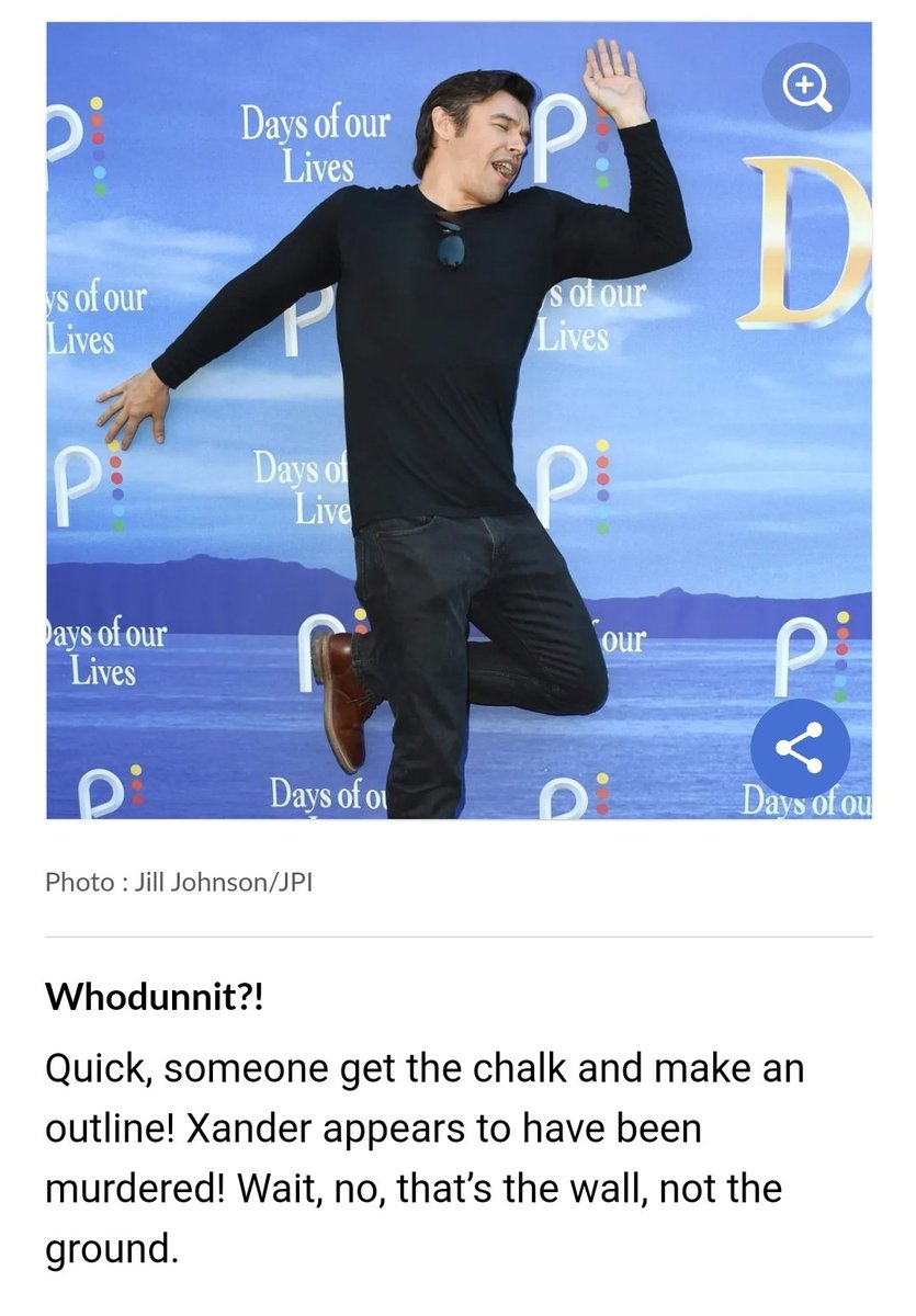 brianne1017's tweet image. A funny caption with a hilarious photo! 😆 #DayofDays2023 #Days @PaulTelfer
Via @soapsdotcom