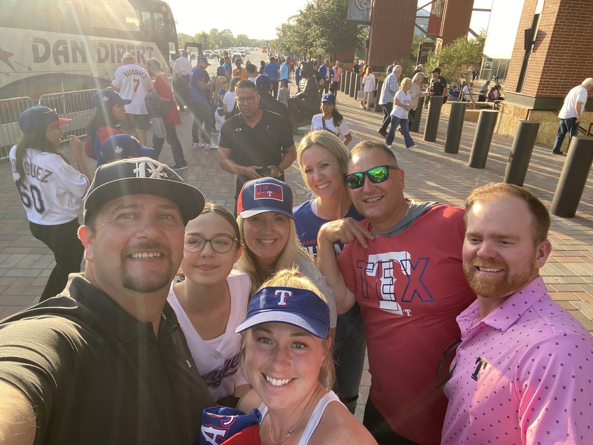 The Rangers Amateur Scout Crew at the World Series! Lets Gooooooo Rangers! #globelifefaces