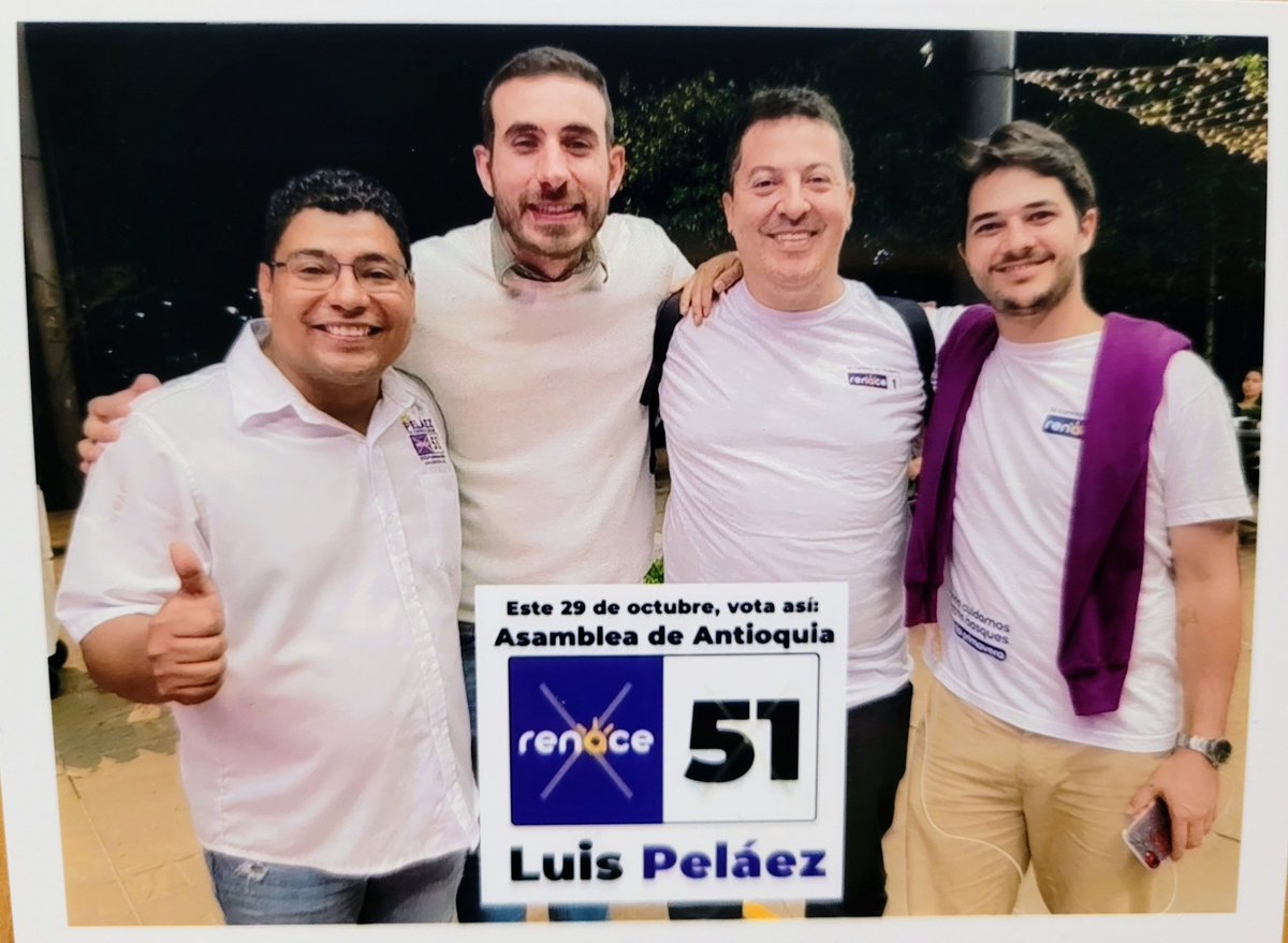 Conocer a los representantes que elegimos nos permite constatar que sus propuestas están enfocadas en el bien común.  Aquí estoy con quienes mañana confiaré mi voto, los 3 de <a href="/renace____/">Renace</a>. Al Concejo  #1 <a href="/Estebanjararuiz/">Esteban Jaramillo Ruiz</a> , <a href="/maurobolivarca/">Mauricio Bolivar</a> Jal #83 Belén y <a href="/luispelaezj/">Luis PELÁEZ</a> Asamblea #51
