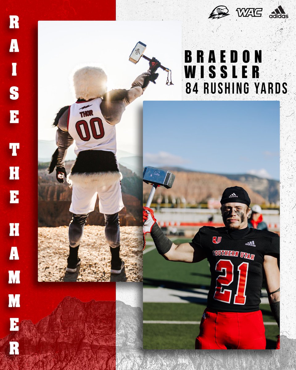 Southern Utah Football (@suufb_) on Twitter photo Today’s #RaiseTheHammer student-athlete of the game; <a href="/Wiss_Mode/">Braedon Wissler</a> 🧨
#FocusFightFinish ⚡️ #TBirdNation ⚡️ #RaiseTheHammer Today’s #RaiseTheHammer student-athlete of the game; <a href="/Wiss_Mode/">Braedon Wissler</a> 🧨
#FocusFightFinish ⚡️ #TBirdNation ⚡️ #RaiseTheHammer