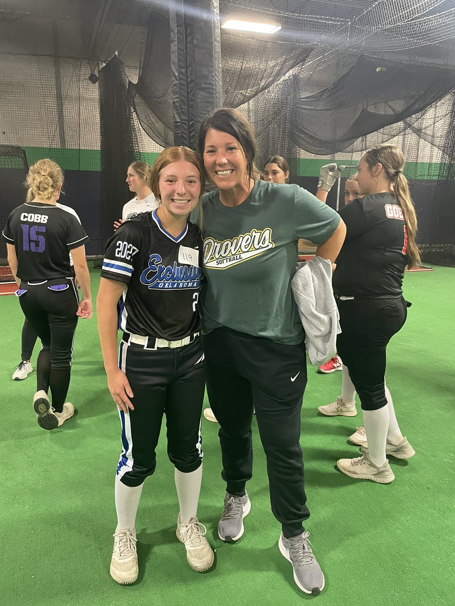 Our Braelyn and Bailey Butler spent the day at the USAO Camp. Thank you to TJ Millus with Renagade Sports and Coach Wallis with USAO Drovers Softball and all of the college coaches in attendance today for putting on a great camp! @DroverAthletics