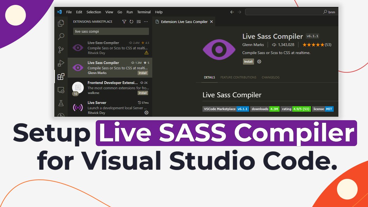 bluewindlab's tweet photo. Setup Live Sass Extension Step-by-step guideline.
https://t.co/E69kq8Z9P1
#sass #vscode #ui https://t.co/JhdZzKxrNA
