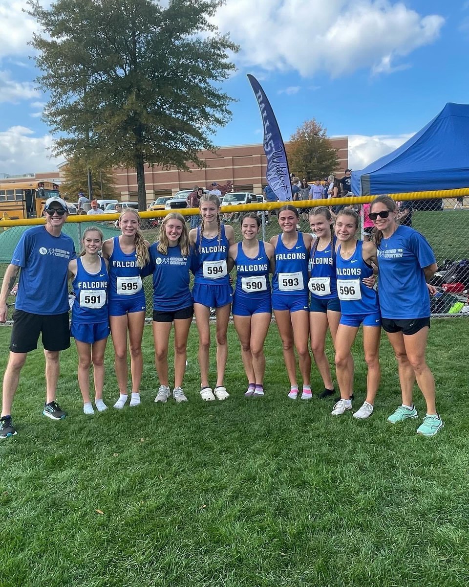 LDFalconsXC's tweet photo. Today the #LDXC squad competed at the District 3 Championships.  Nate McKelvie qualified for the PIAA State meet next Saturday in Hershey.  The Varsity Girls team for punching their ticket to States. Taylor Atkinson placed 16th overall! 
#onwardfalcons #falconpride https://t.co/Fd3xvc3lZ6