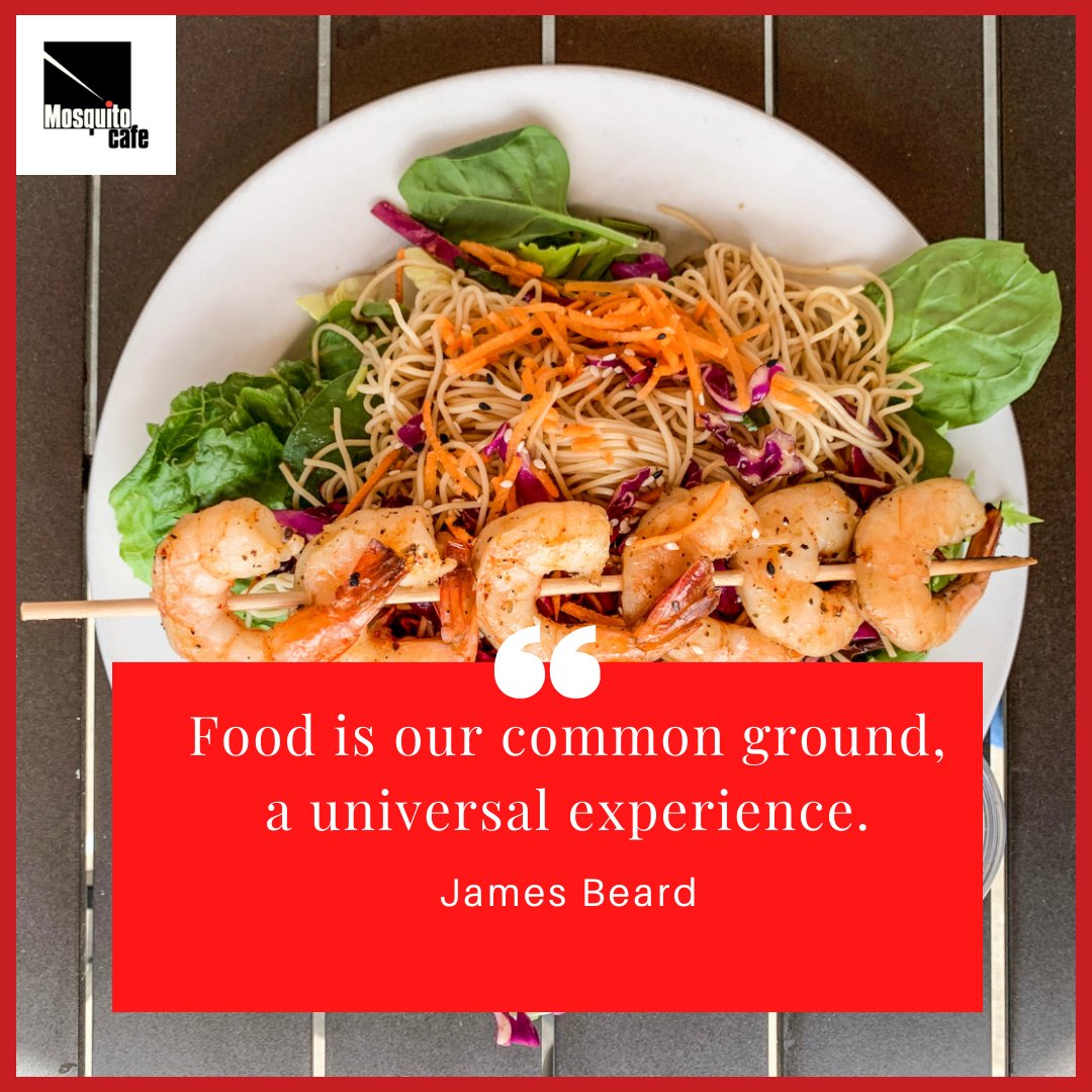 MosquitoCafeTX's tweet photo. James Beard said it best when he said that food is our universal language, bringing hearts and palates together! 

What's that one dish that unites your crew? Share the love in the comments! 

 #MosquitoCafeGalveston #galvestonfoodies #galvestoneats #islandtime #galveston https://t.co/FgSXx1RRLm