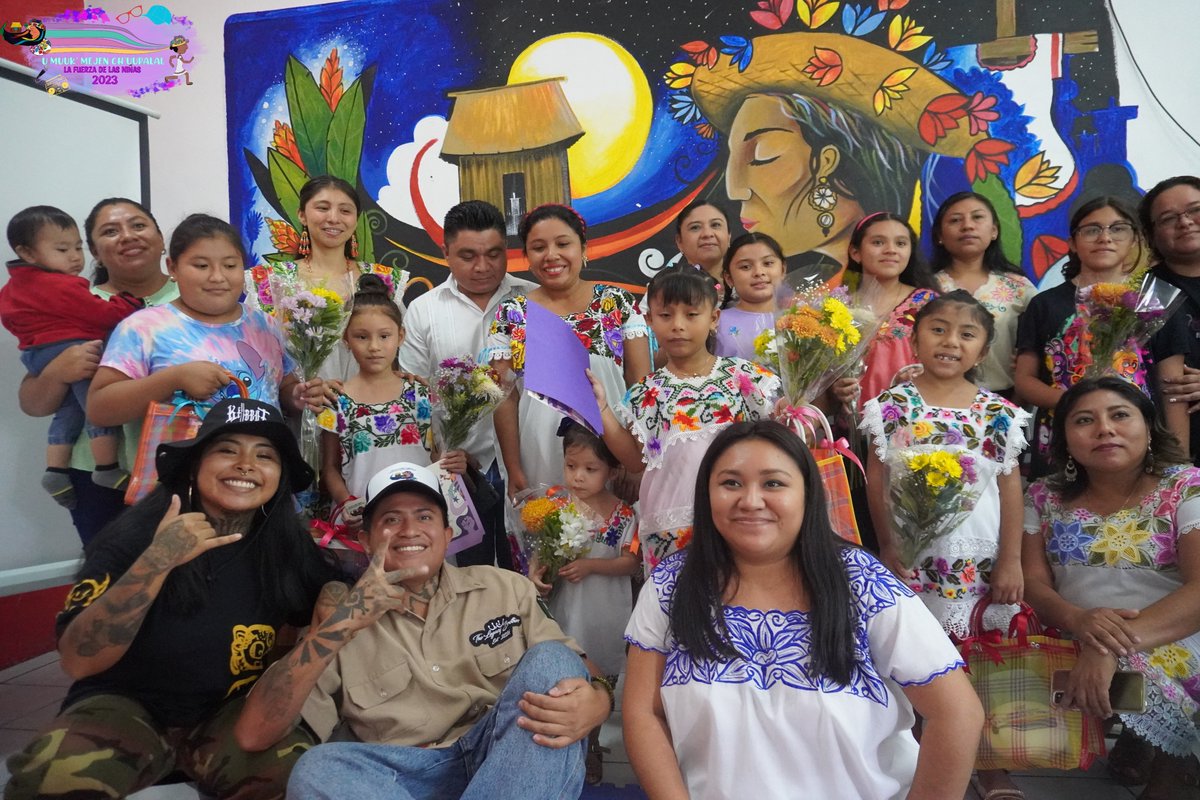 👉🏽El sábado 21 de octubre llevamos a cabo la tercera  edición de “U Muuk‘ Mejen Ch’uupalal”-“La  Fuerza de Las Niñas” 2023.💜

Agradecemos a todas las niñas, madres y padres de familia que nos acompañaron. También, a “Kill  Beat” y “Zar Crytor” por su excelente taller de rap.😎