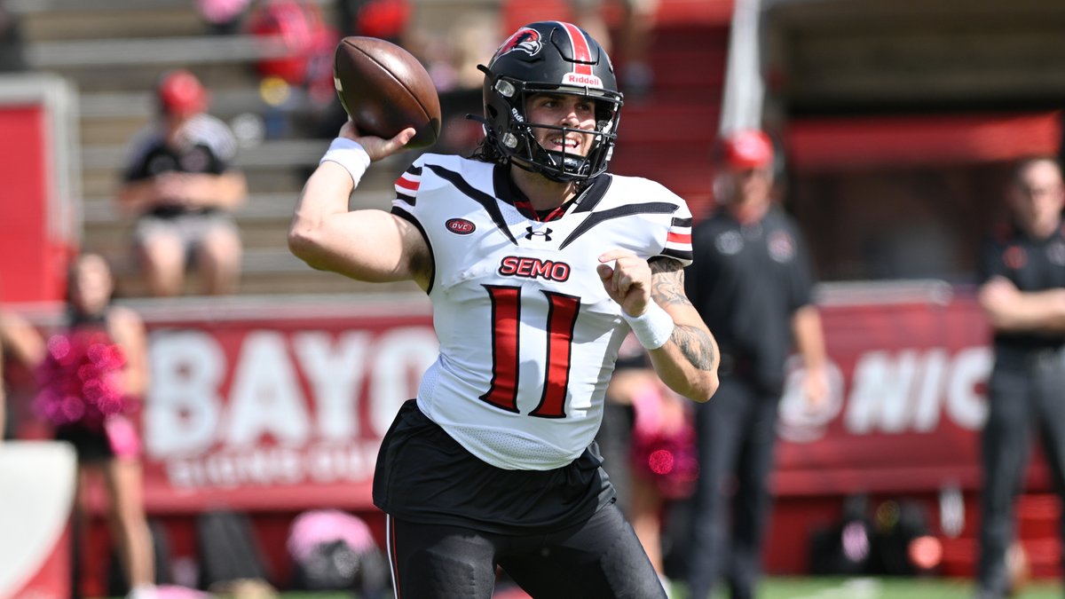 Southeast Missouri picked up its third-straight win with a wild 35-31 victory over Southland foe Nicholls Saturday. SEMO also moved into sole possession of first in the Big South-OVC with UT Martin's loss to Gardner-Webb. Story: rb.gy/fx2ki