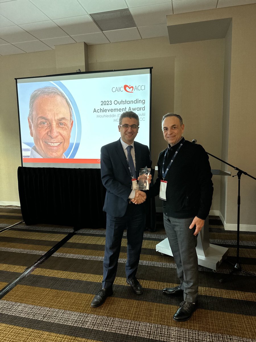 Congratulations Dr. Dean Traboulsi for being recipient of the 2023 CAIC Outstanding Achievement Award.  You have been a mentor for so many + have made so many important contributions to our field.  👏🏻👏🏻👏🏻⁩ ⁦<a href="/HemoHands/">Erick Schampaert</a>⁩ ⁦<a href="/CAIC_ACCI/">CAIC ACCI</a>⁩ ⁦<a href="/SCC_CCS/">CCS</a>⁩