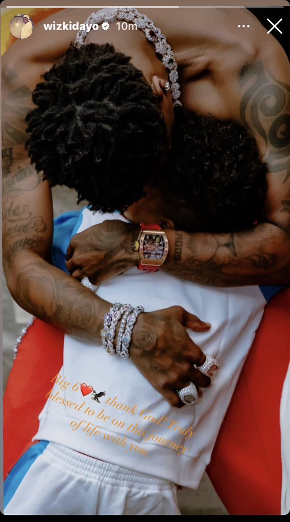 Wizkid wishing his son Zion a happy birthday via his IG story ❤️🦅