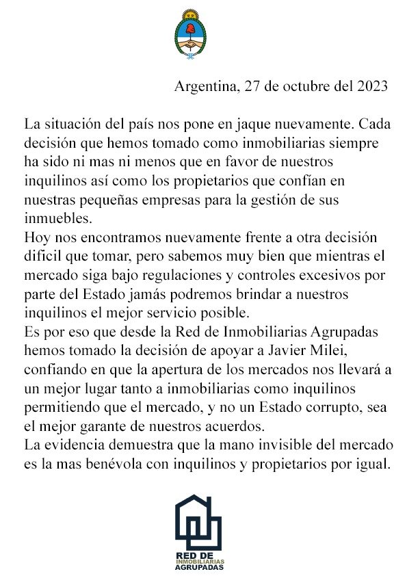 Siempre hay q votar en el sentido opuesto al que lo hacen las inmobiliarias. Cualquier persona sabe eso