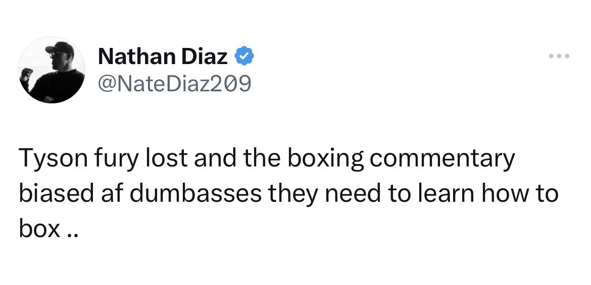 Nate Diaz reacts to Tyson Fury vs Francis Ngannou…