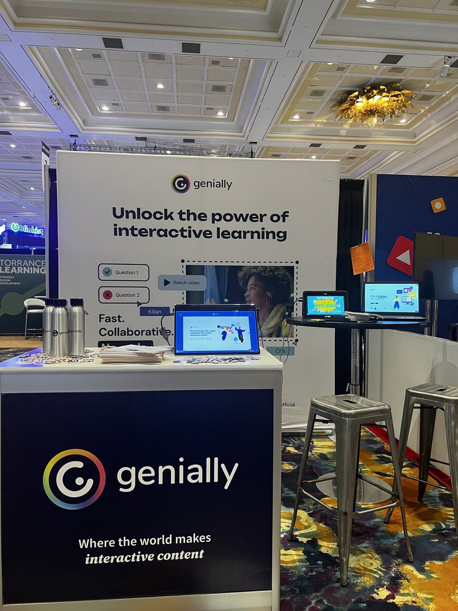 KryssKipp's tweet image. Wrapping up an incredible three days at #DevLearn2023 Thanks to everyone who visited our booth #111. We truly enjoyed meeting our clients, ambassadors, and partners and introducing @genially to all the amazing professionals in the learning and development industry who attended