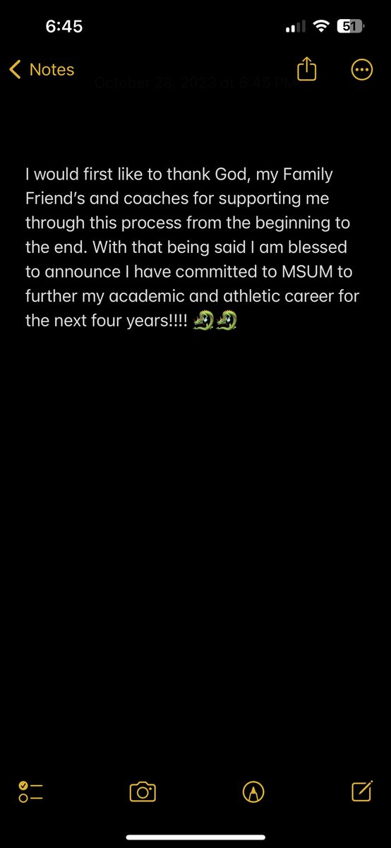 100% Committed‼️‼️
<a href="/CoachScott_88/">AJ Scott</a> <a href="/CoachLaqua/">Steve Laqua</a> <a href="/msum_football/">MSUM Dragon Football</a> <a href="/coachcgoodwin/">Chris Goodwin</a> <a href="/coachmundt/">Tyler Mundt</a>