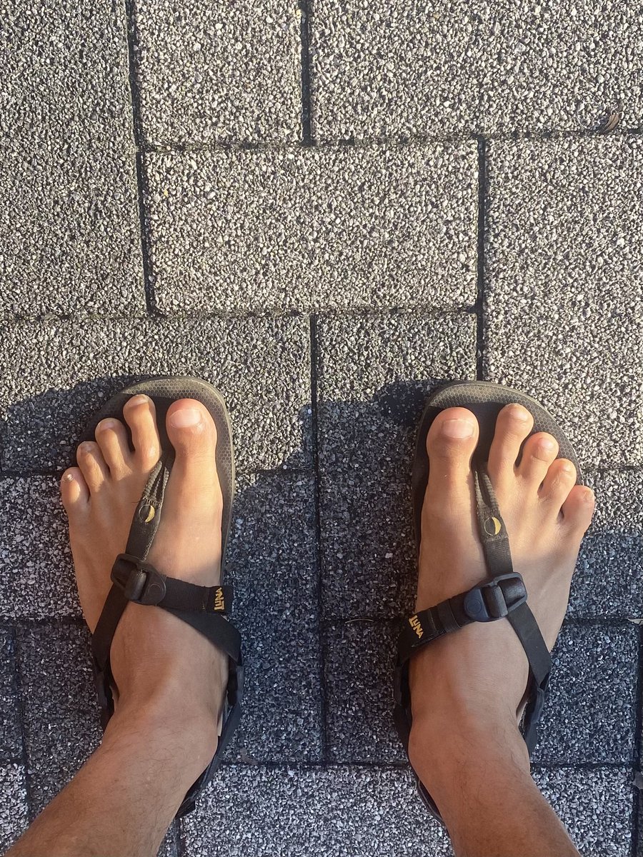 kintsuzuike's tweet photo. アスリートなのに足趾がうまく使えないのはもったいない💡
ワラーチ履いて、裸足ジョグして、トーガやって、ユビスラ使ってたら、40年間のアマチュアサッカーで完全に仮死状態だった指がしっかり動くようになってきた😤
本能を残す子どもは勝手に裸足🔥
#裸足
#トーガ
#TOEGA
#ワラーチ
#ユビスラ https://t.co/r5q78SKhHZ