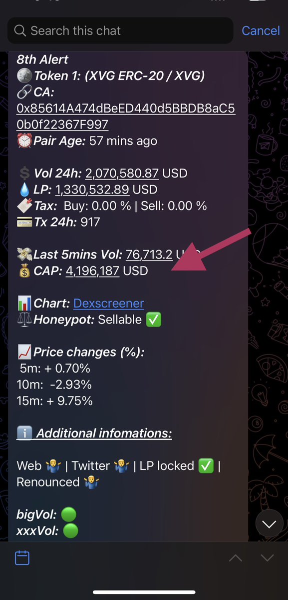 Bot alerted this major player...

Join for early bot detection. It's free now: 

 t.me/Jimprivateloun…

$XVG XVG ERC-20 
0x85614A474dBeED440d5BBDB8aC50b0f22367F997
