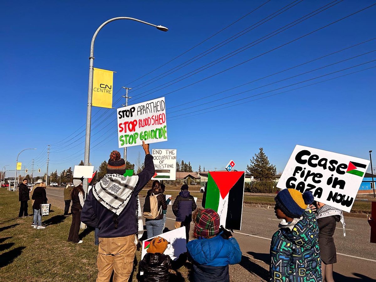 hannaepeter's tweet photo. A peaceful call for a #CeaseFireInGaza was held in #CityofPG today https://t.co/HNrLVxfDhD
