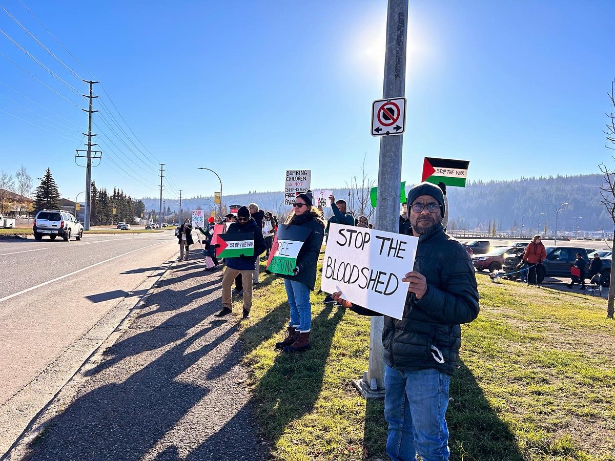 hannaepeter's tweet photo. A peaceful call for a #CeaseFireInGaza was held in #CityofPG today https://t.co/HNrLVxfDhD