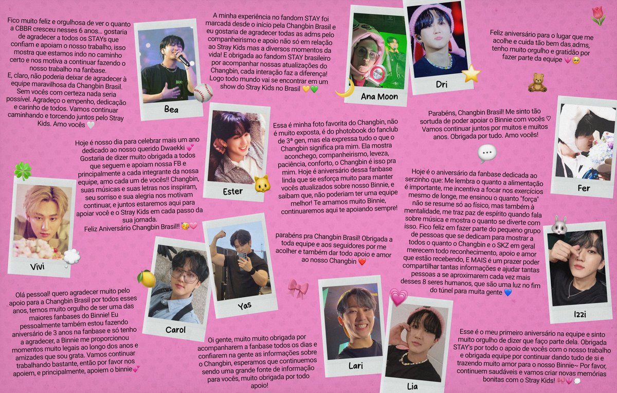 ChangbinBrasil's tweet photo. — 6 anos de Changbin Brasil ✨🐖🐇

Hoje a fanbase completa mais um ano de existência e não poderíamos deixar de compartilhar um pouco dos nossos sentimentos: https://t.co/l1rnQlNGP1