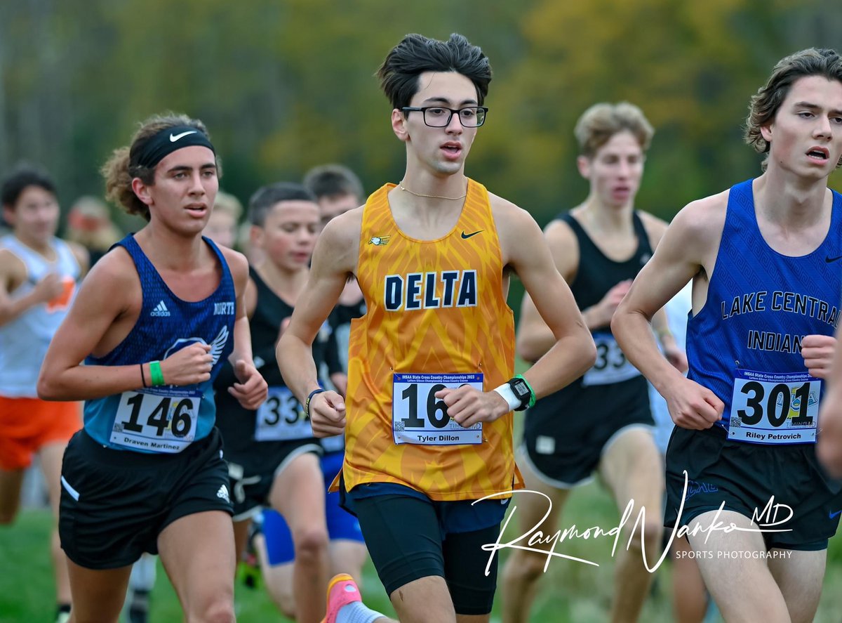 SportsNanko's tweet photo. Delta Eagle Tyler Dillon competes in the IHSAA Boys Cross Country State Finals at LaVern Gibson Championship Course in Terre Haute. https://t.co/KLiWVpUh6h