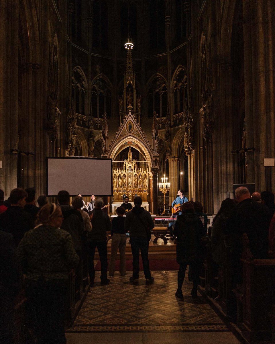 247prayer's tweet photo. We were blown away by tonight’s outpouring of hope in Votive Church, Vienna. Many stood from different nations &amp; areas of the church in unity around Jesus &amp; prayed &amp; worshipped for one another and the world. It was powerful, beautiful &amp; unifying.

#Vienna23 #TheGathering23 https://t.co/AIkIPH43Dn